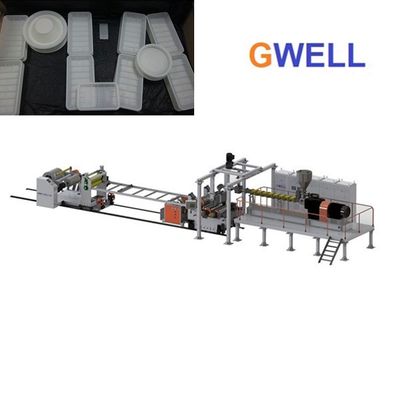 पीएलए शीट बनाने की मशीन पीएलए थर्मोफॉर्मिंग थ्री लेयर शीट एक्सट्रूज़न लाइन को अनुकूलित किया जा सकता है