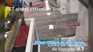 250Kwh,1200kg/h पीईटी शीट उत्पादन लाइन