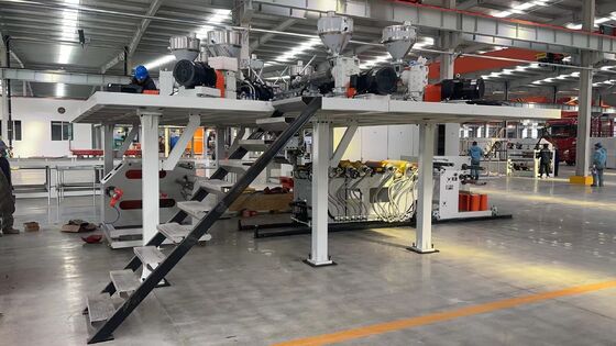 खरीदें जीवेल पीपी-ईवोह 5-7-11 लेयर्स हाई बैरियर शीट एक्सट्रूज़न लाइन खाद्य कंटेनर थर्मोफॉर्मिंग के लिए 800-1500 मिमी चौड़ाई वाली दही कप बनाने की मशीन के साथ online manufacture